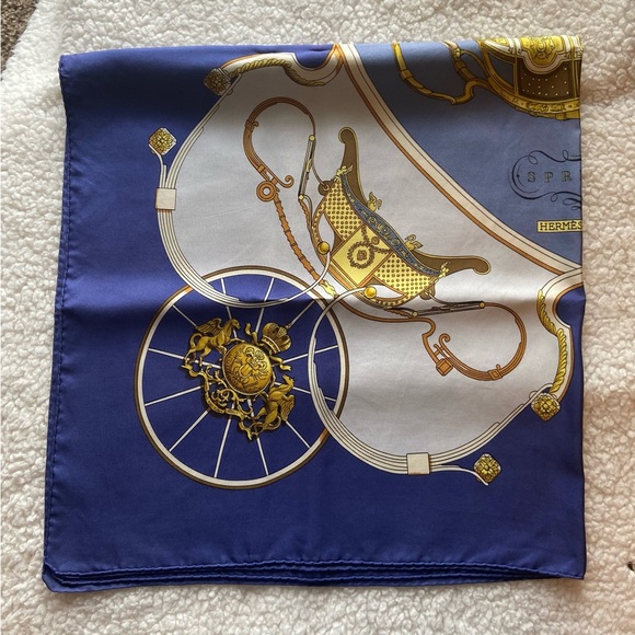 HERMÈS “SPRINGS” SCARF AUTHENTIC - Picture 7 of 12